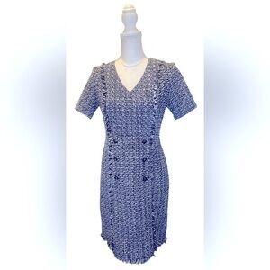 Nannette Lepore Tweed like MIDI dress